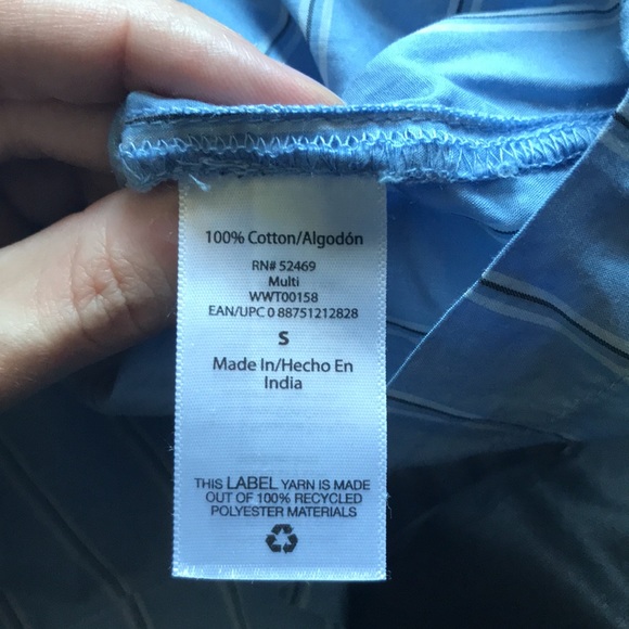 FREE ASSEMBLY light blue wrap top with stretch waist and 3 quarter sleeves Small - Picture 6 of 10